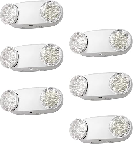 Luces de emergencia LED con batería de respaldo, certificación UL, CA 120277 V, accesorios de salida de emergencia cableados para negocios, paquete