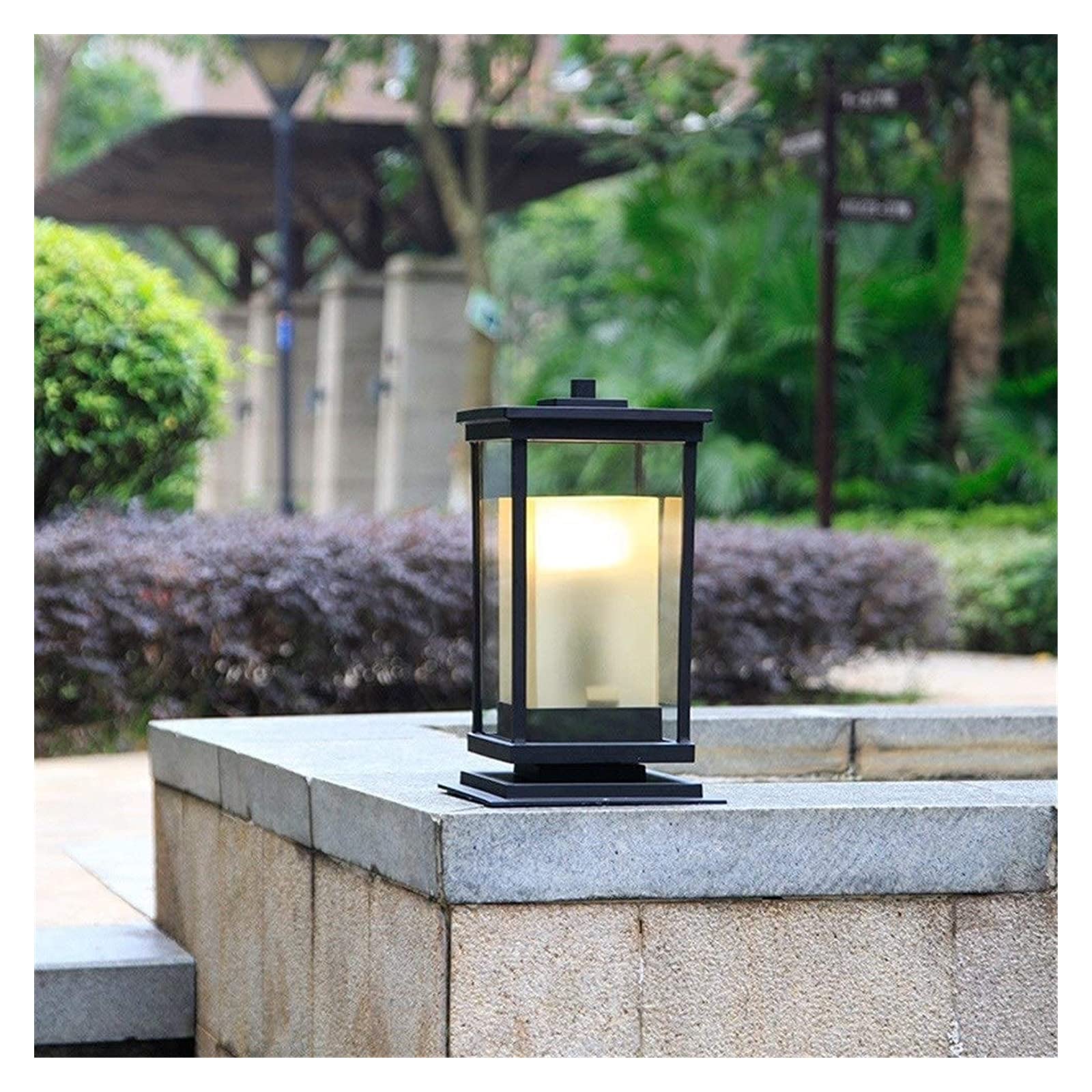 Lampione luminoso da cortile Lampada da palo in lega di alluminio Lampada da esterno impermeabile antiruggine Lampada da giardino moderna Decorazione per piscina Lanterna stradale Lampione stradale