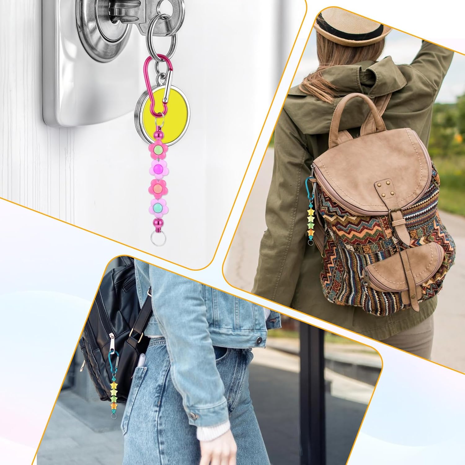 12 PCS Keychain Bars for Beads, Creative Metal Beadable Keychains Bar, Blank Beadable Keychain for DIY Keychains - Image 7