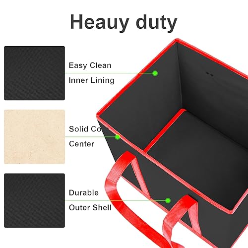 Miniatura 5 de musbus Paquete de 5 bolsas de comestibles reutilizables plegables a granel con asas reforzadas, bolsas de compras para comestibles, cocina grande