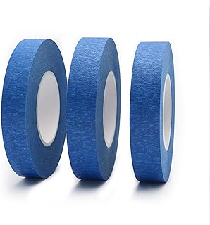 Blue Masking Tape Painters Tape, 0.6 inch X 33 Yards X 3 Rolls, Blue Tape for Painters Arts DIY Crafts Painting Labeling Decoration School Projects Home Office