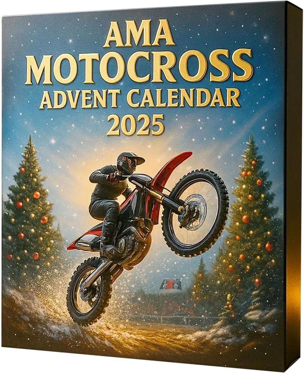 Calendario de Adviento Motocross 2025, cuenta regresiva 24 días Navidad mini motos figuras pilotos decoración acrílico 2D