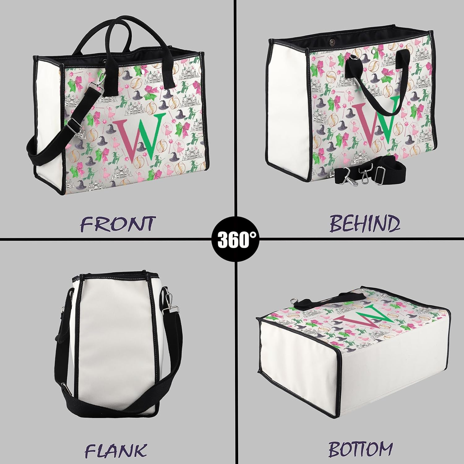 VAMSII Musical Theatre Horizontal tote Bag E And G Gift Stylish Gift For Lovers (W LT) image 5