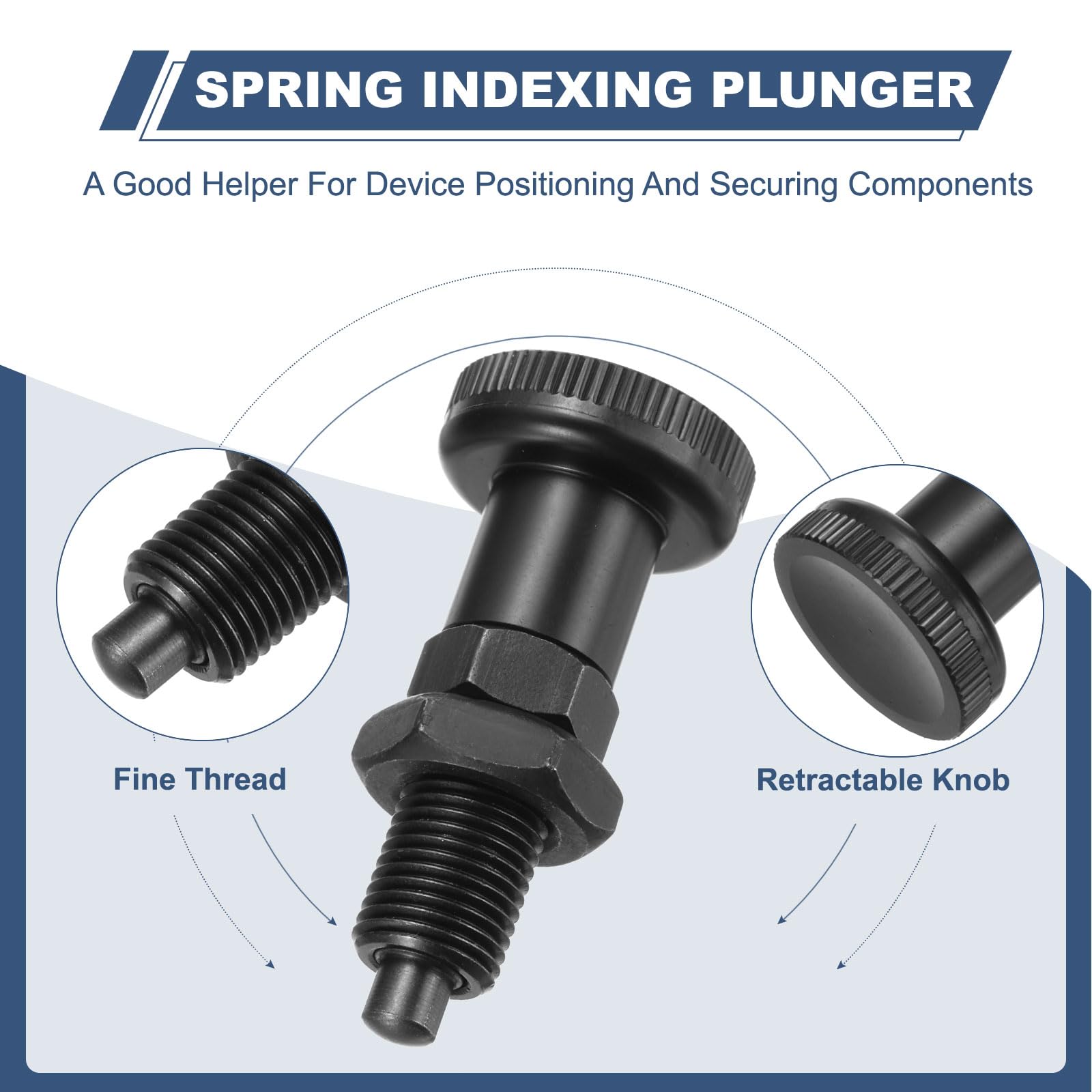 PATIKIL Push Fit Ball Nose Spring Plunger - Image 3