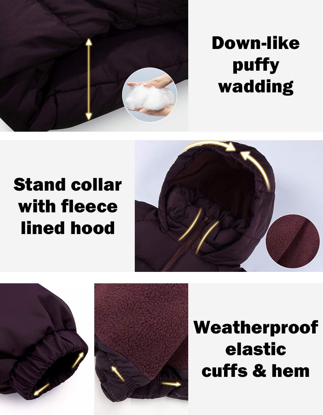 maoo garden Girls Winter Long Puffer Lightweight Coat Thick Padded Soft Fleece Jacket with Hood - Image 5