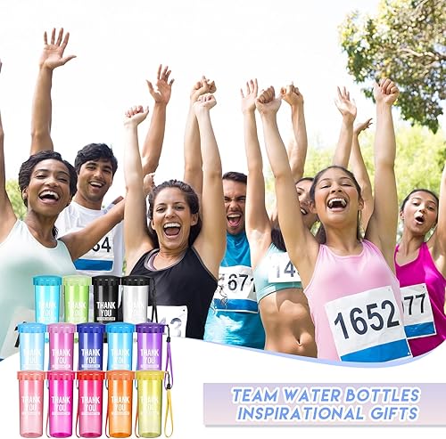 Miniatura 7 de Rtteri 14 tazas de agradecimiento a granel para regalos de agradecimiento a los empleados, botellas de agua de plástico reutilizables de 15 onzas