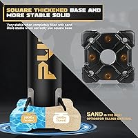 Vista 5 de Bolsa de boxeo pesada con soporte para adultos y adolescentes, bolsa de boxeo inflable independiente con guantes, set de kickboxing y boxeo