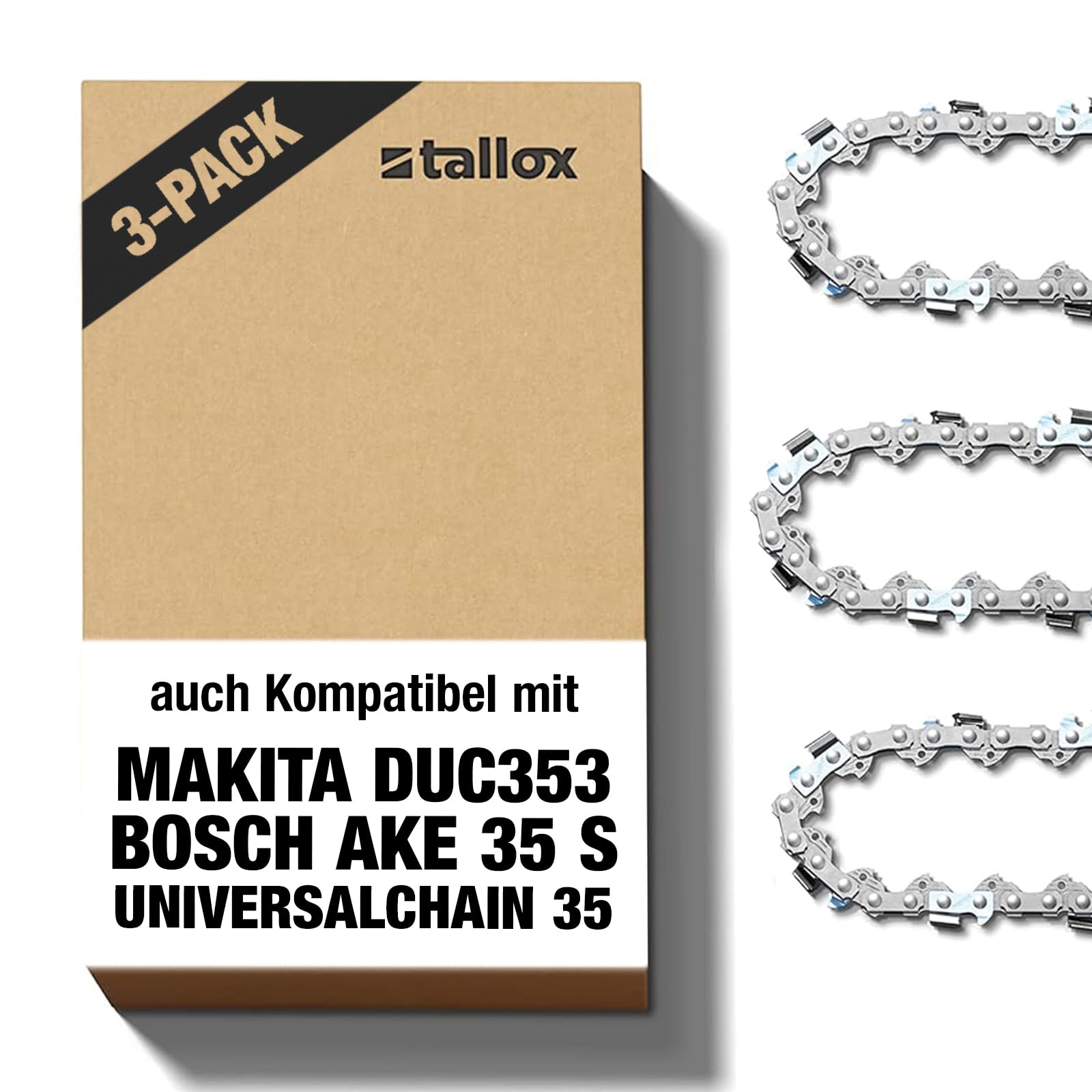 3 tallox Sägeketten 3/8