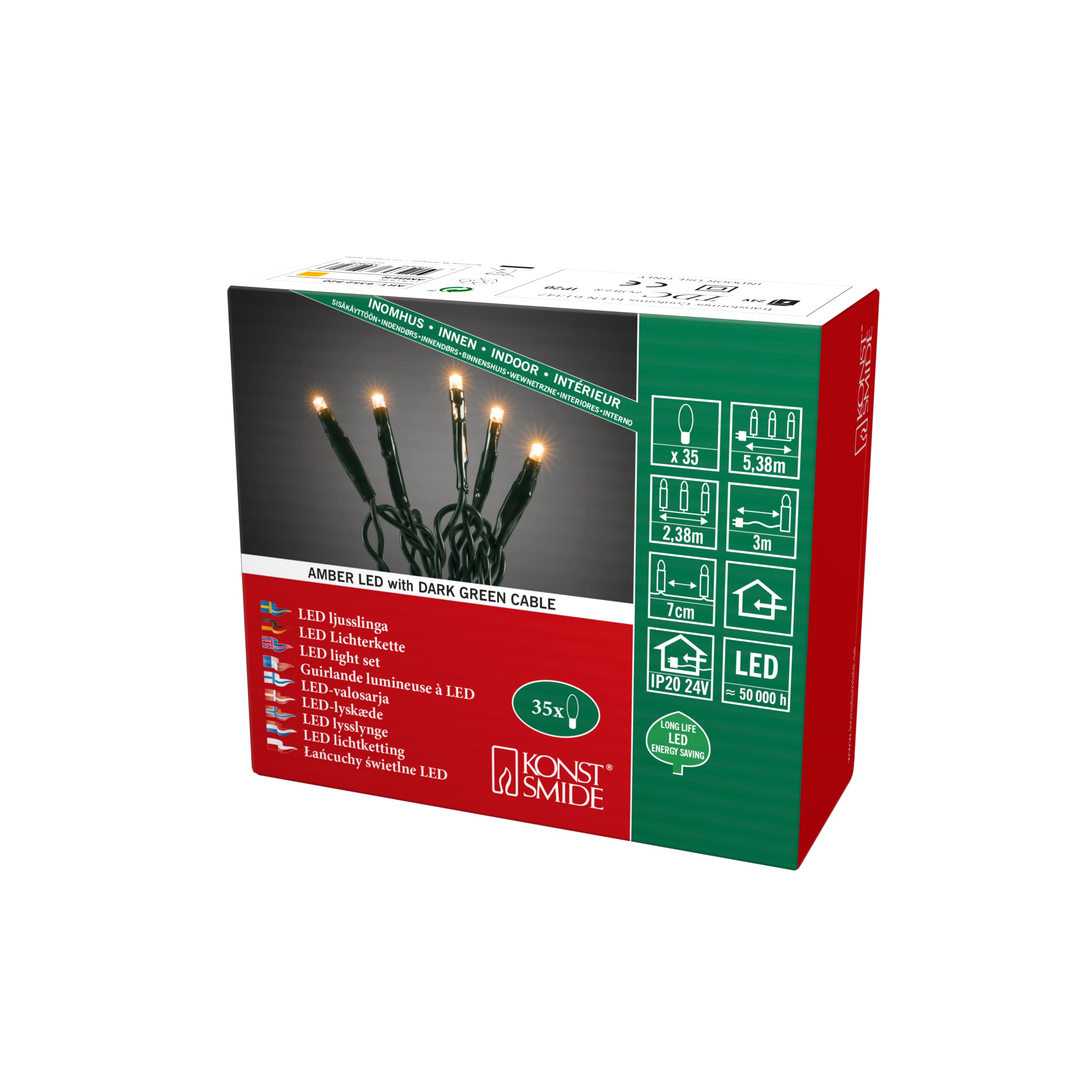 Micro Guirlande Lumineuse Lumineuse LED, 10 Flw, Câble Vert 6350-120 | Leroy Merlin