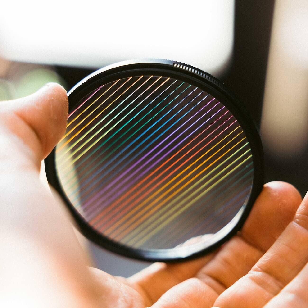 49mm Color Streak Filter 52mm Blue Streak Filter Star Light Effect Filters 55mm Orange Dot to Line Filter 58mm Screen Widen Lens (Size : 55mm, Color : Colorful flare)