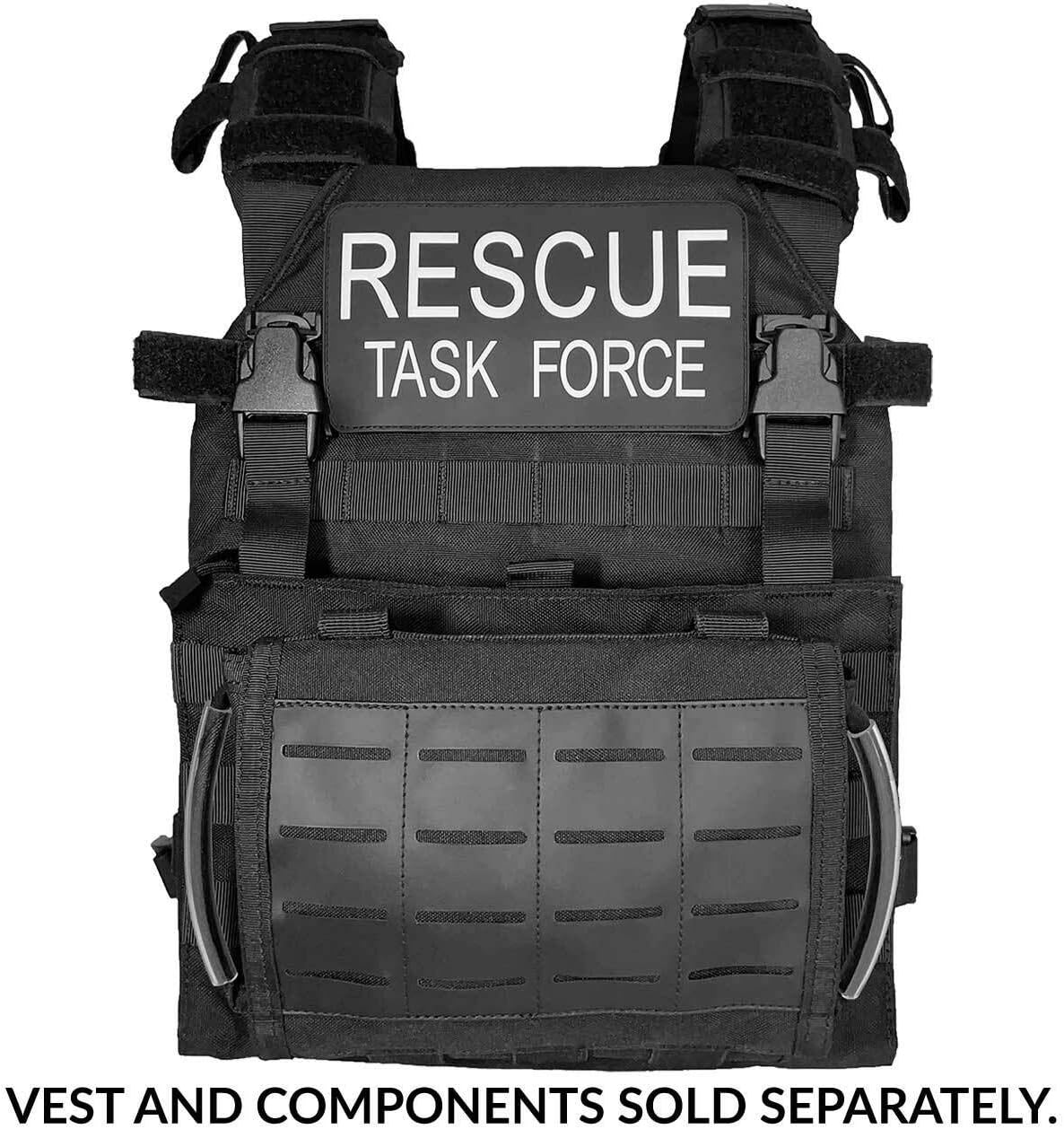 Rescue Essentials Tactical IFAK Pouch – First Aid EMS EMT Bags – Flat Emergency Utility EDC – Military Survival Outdoor Kit – Black
