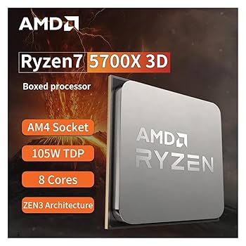CPU AMD Ryzen 7 5700X3D AMD Ryzen 7 5700X3D 3.00GHz 8-core 16-thread 96MB AM4 CPU