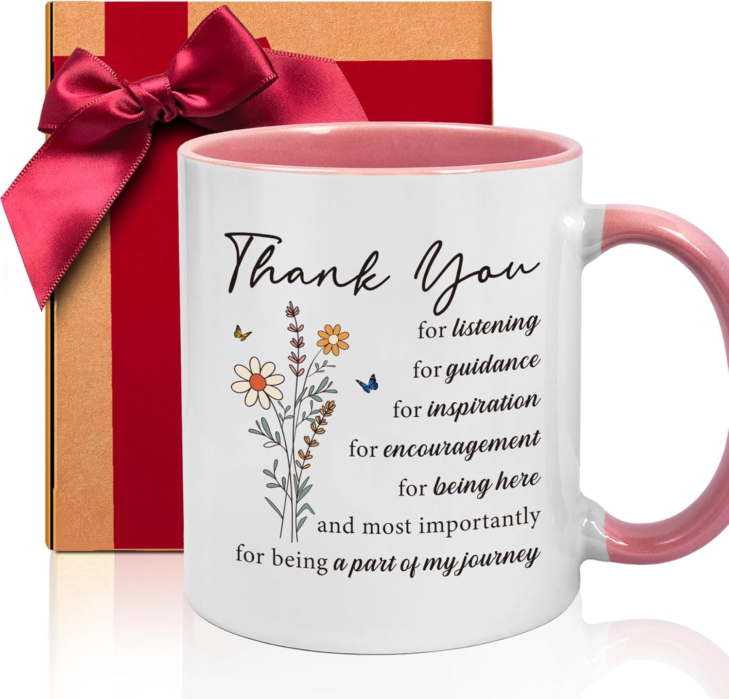 Thank You Mug Gifts for Women - thank you for Listening, Appreciation, Birthday Gift for Women Men Teacher Coworker Friends Boss Mentor, Farewell Mugs, 11 Oz -161