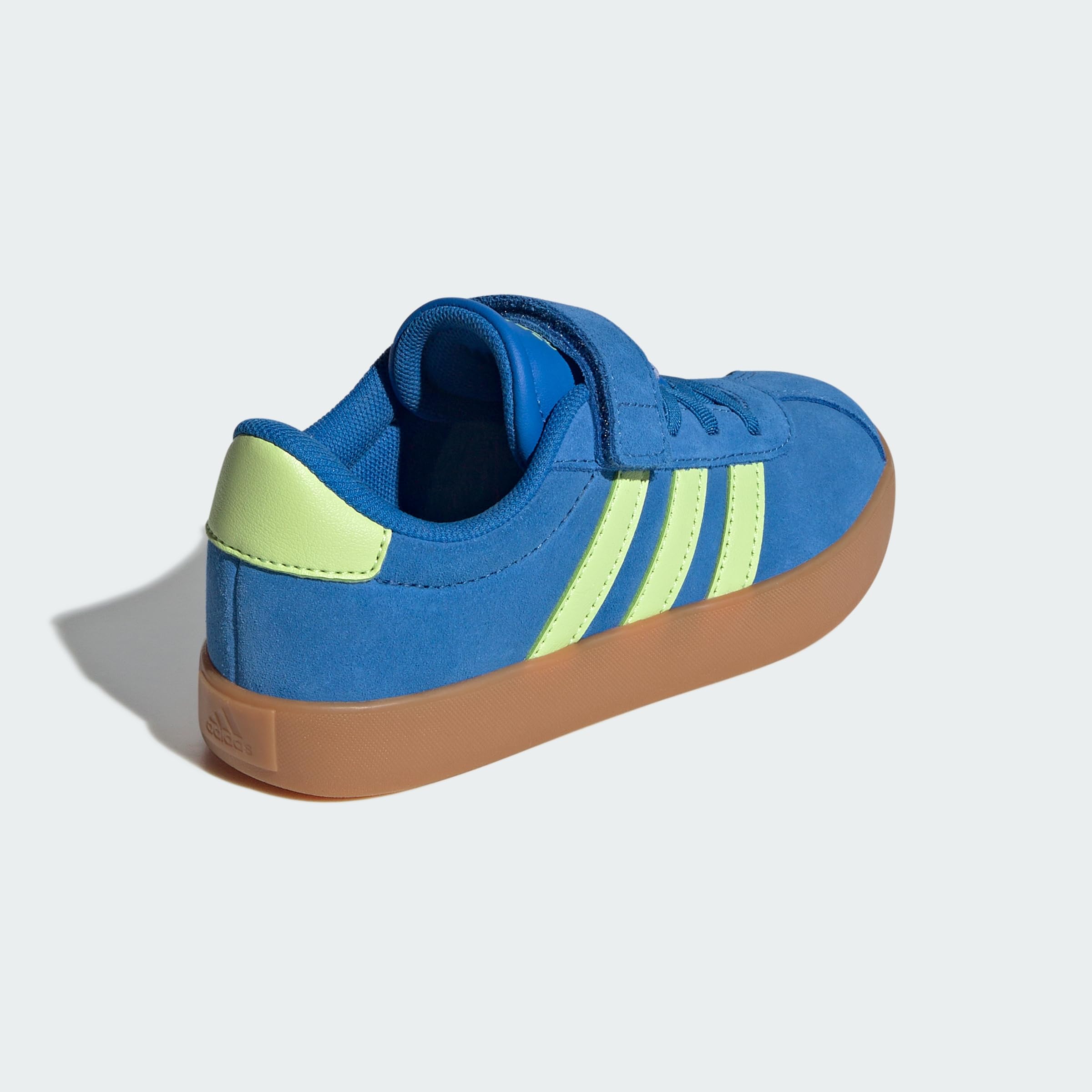 adidas Unisex - Bambini e Ragazzi VL Court 3.0 Hook And Loop Shoes Kids, Bright Royal/Pulse lime/GUM10, 32 EU