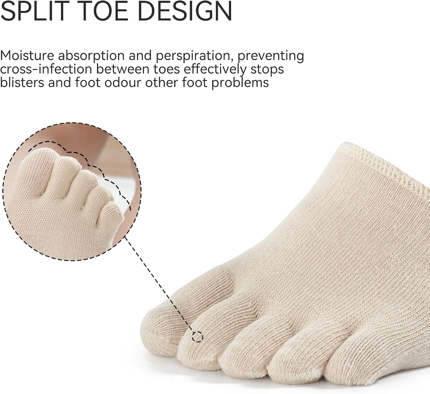 Women's Toe Socks for Mules Half Socks Toe Toppers Liner No Show Invisible Non-slip Toe Covers 6/8 Pairs image 5