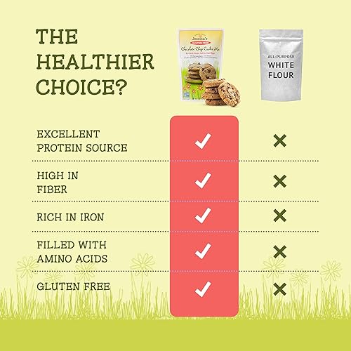 Miniatura 7 de Jessica's Natural Foods - Mezcla de galletas con chispas de chocolate sin gluten hecha con Teff de grano antiguo y harina de avena saludable, sin