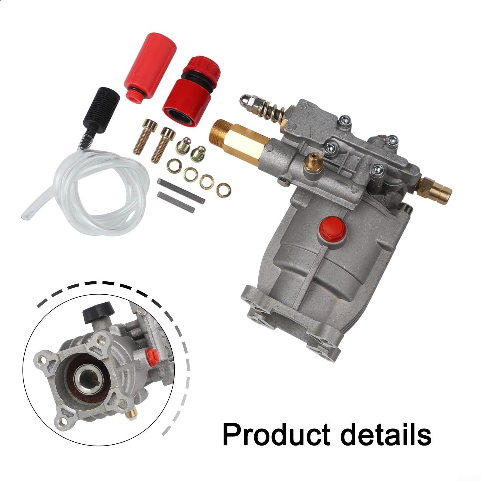 Idropulitrice 3400 PSI con flusso 2. GPM, kit di ricambio albero orizzontale da 3/4 di pollice per idropulitrici a gas, caratteristiche valvola di sfiato termico e design dell'olio pre-riempito