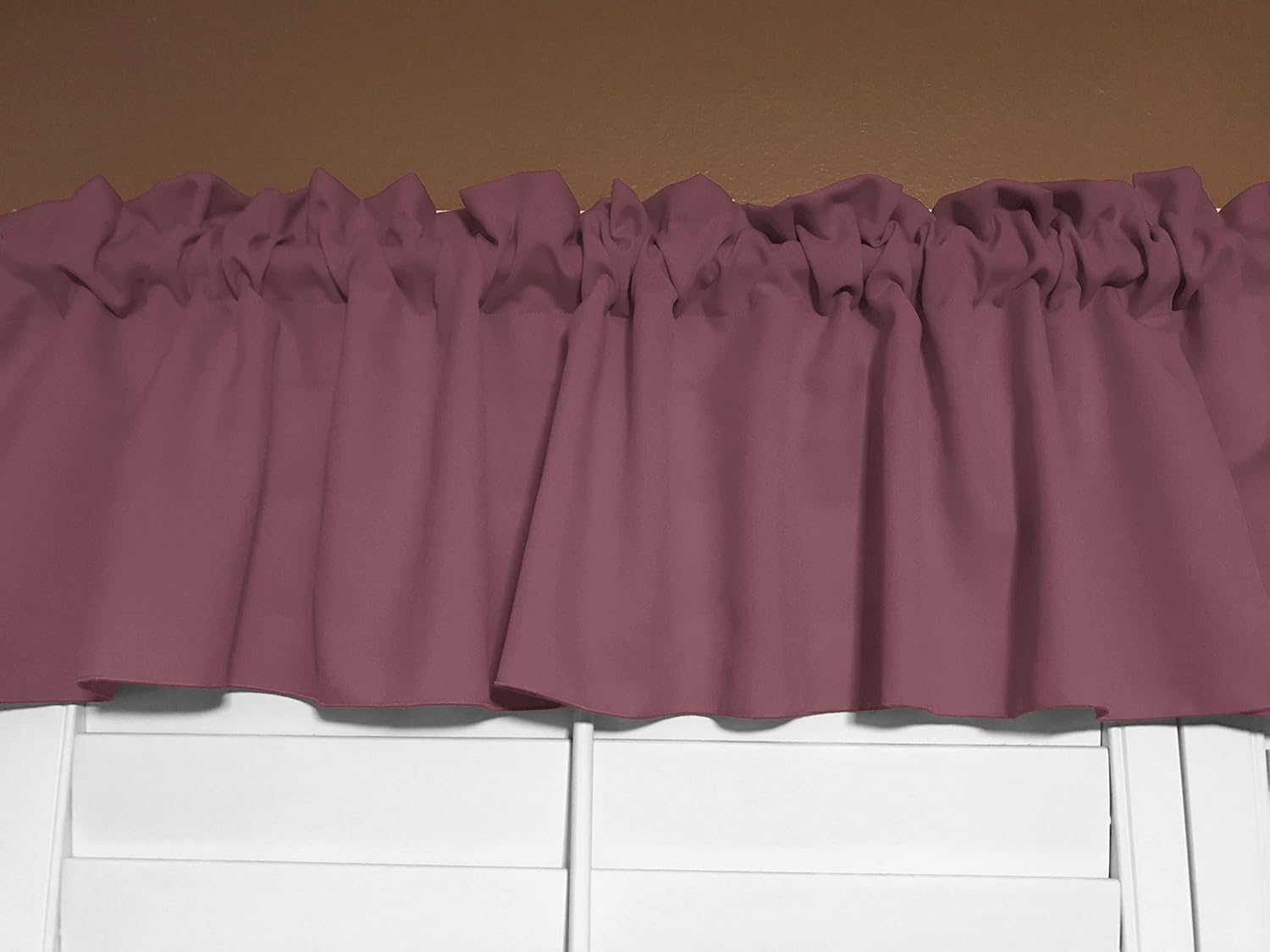 Zen Creative Designs Solid Poplin Window Valance 58 Inch Wide (Orange, 32" Tall)