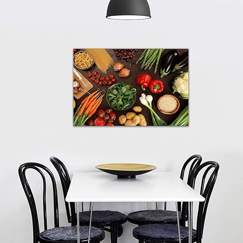 Vista 247 de Arte de decoración de pared para comedor, cocina, cocina, comedor, especias, verduras, cocina, comedor, decoración de pared, pintura artística