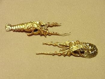 Amazon.co.jp: 目貫 現代 真鍮地18金鍍金 伊勢海老の図 : ホーム