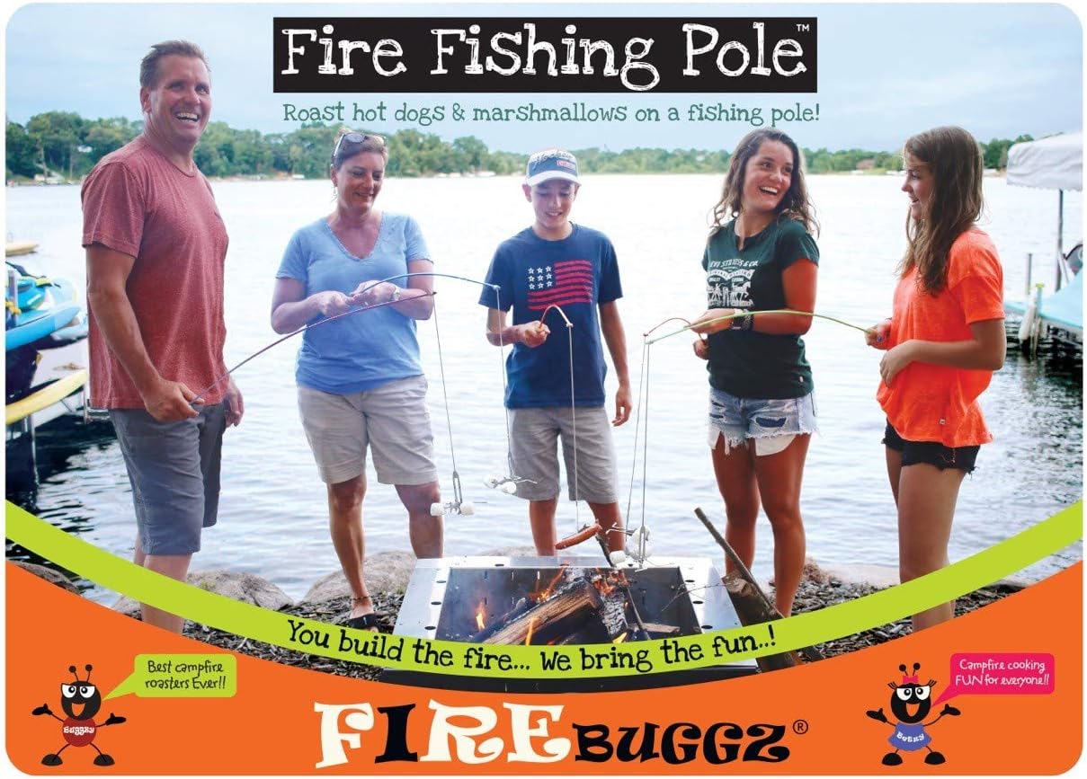 Firebuggz Campfire Roasting Fishing Pole Bundle Packs
