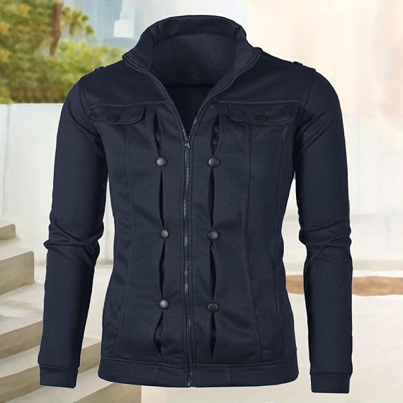 Styesk Vestes pour Hommes Mode Décontractée Sports à Carreaux Manches Longues Col Sans Capuche Manteau/veste Décontracté