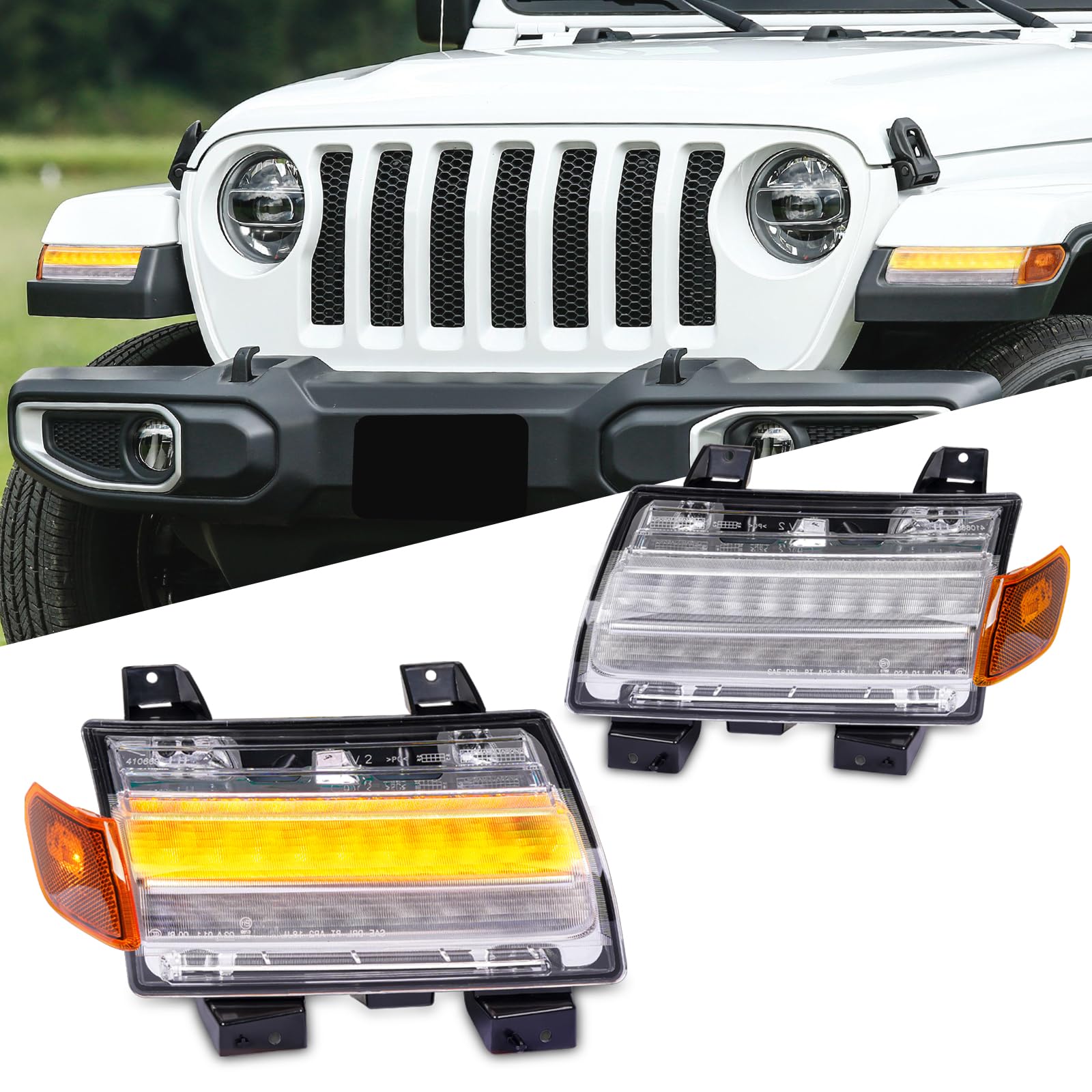 ぽ*む様 Jeep ラングラー JL DRL シーケンシャル デイライト Jeep ラングラー JL DRL シーケンシャル デイライト