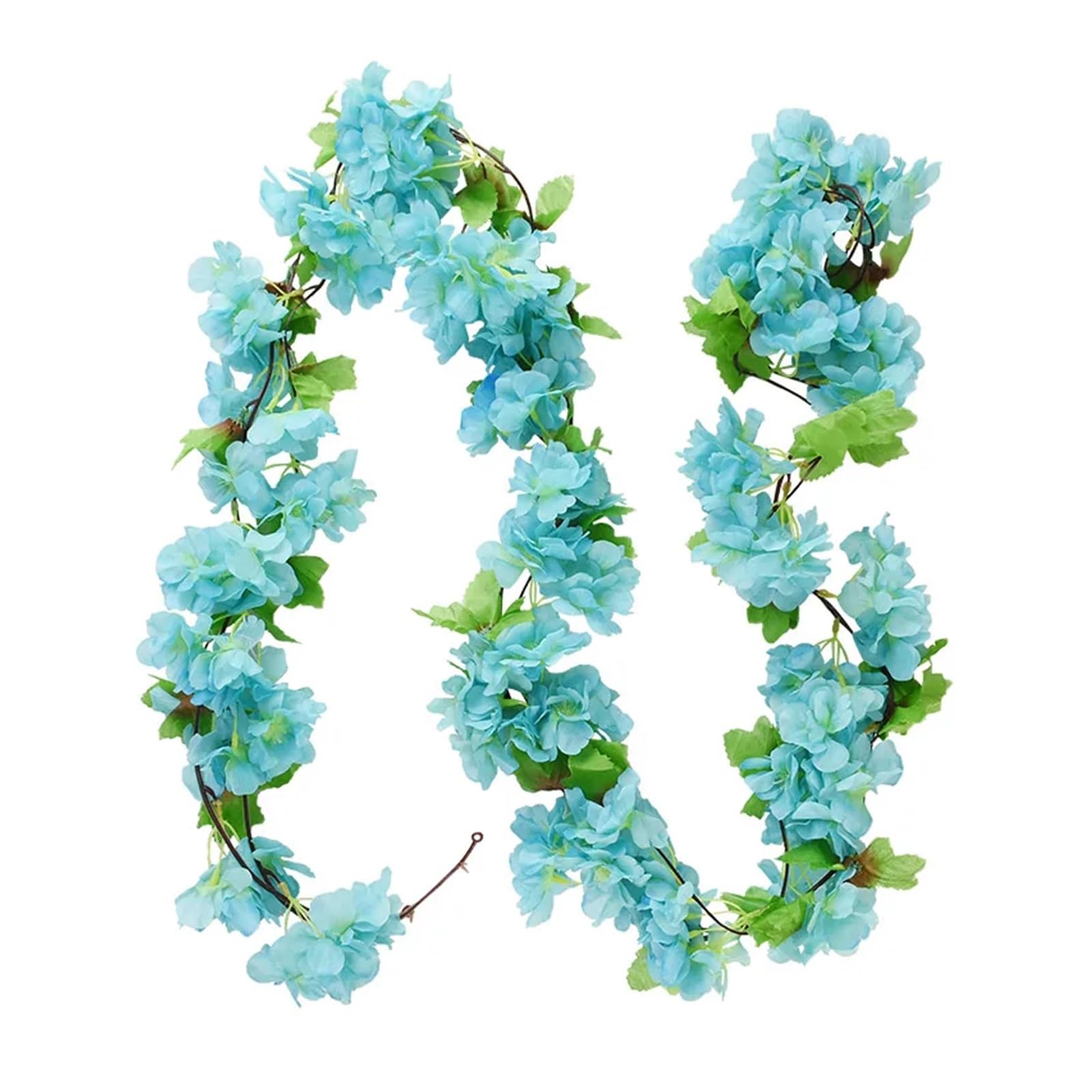 Artificial Flower Vine Fake Ivy Wisteria Flowers Artificial Plant Vine Garland for Room Garden Decorations Wedding Arch Floral Decor(230cm G06)