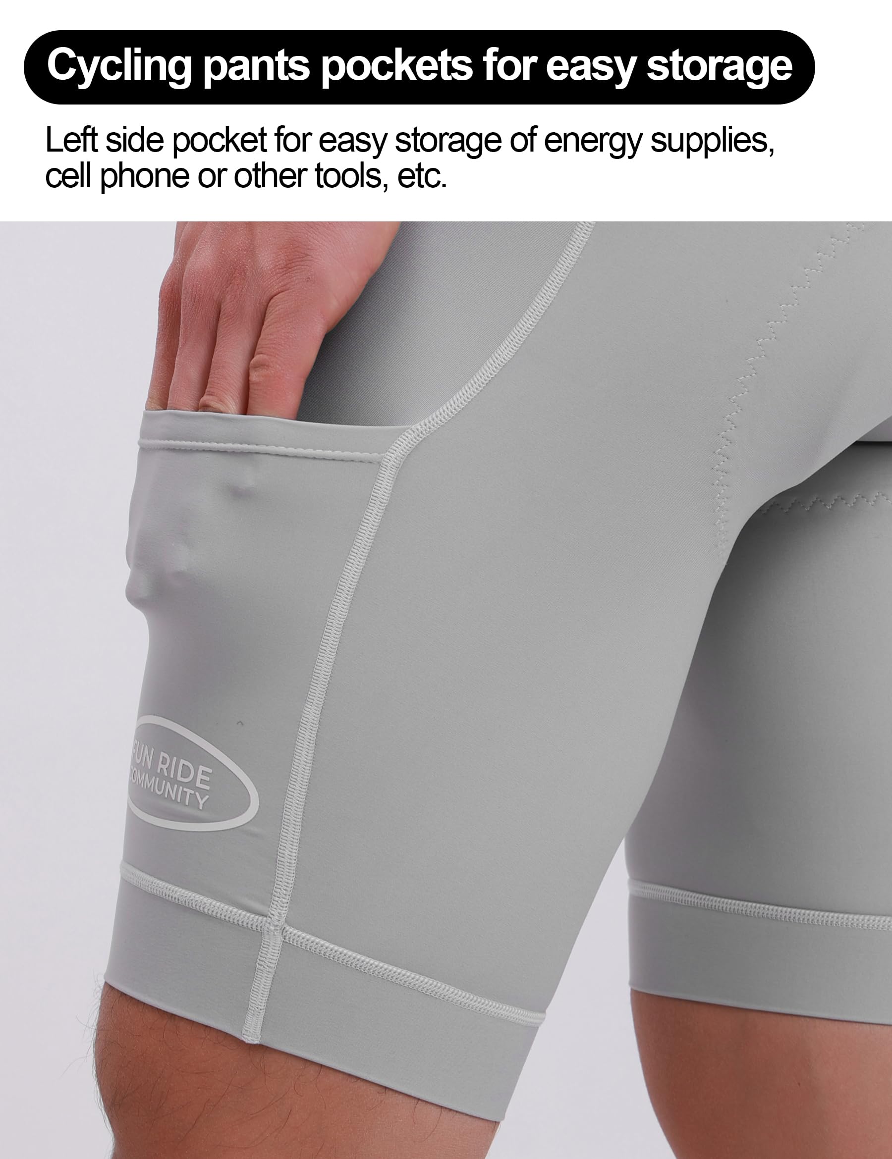 INBIKE Pantalones Cortos de Ciclismo 3D Gel para Bicicleta de Carretera MTB