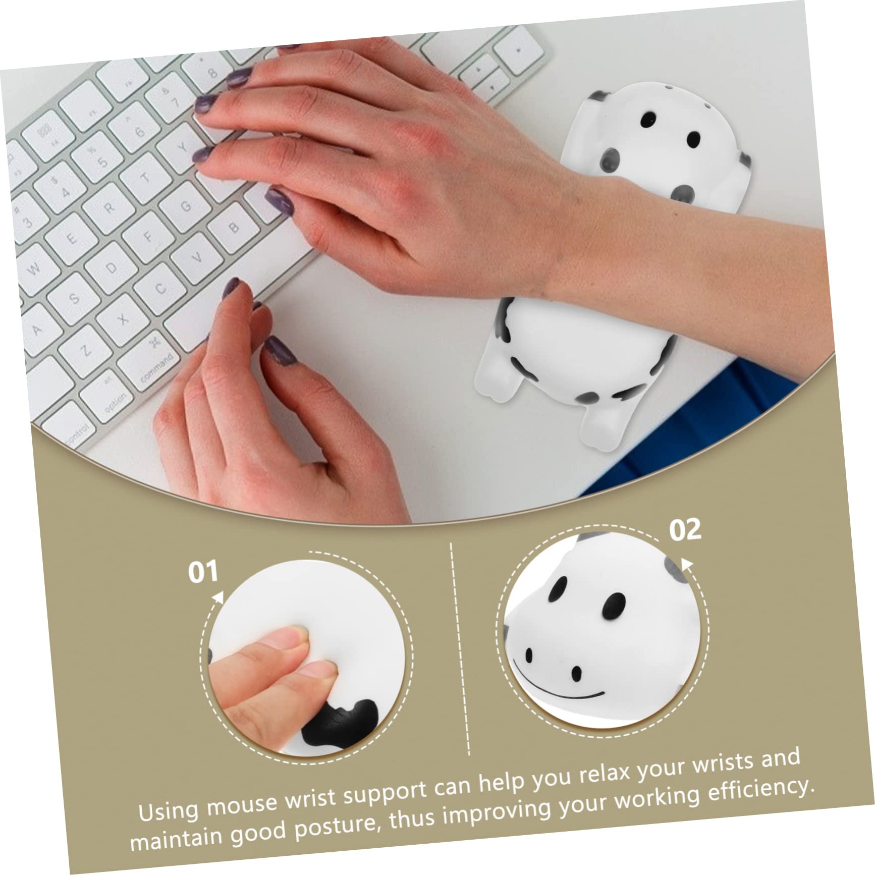NUOBESTY 3pezzi Poggiapolsi Per Mouse Cartoon Per Design Per e Casa Comfort e Del Computer
