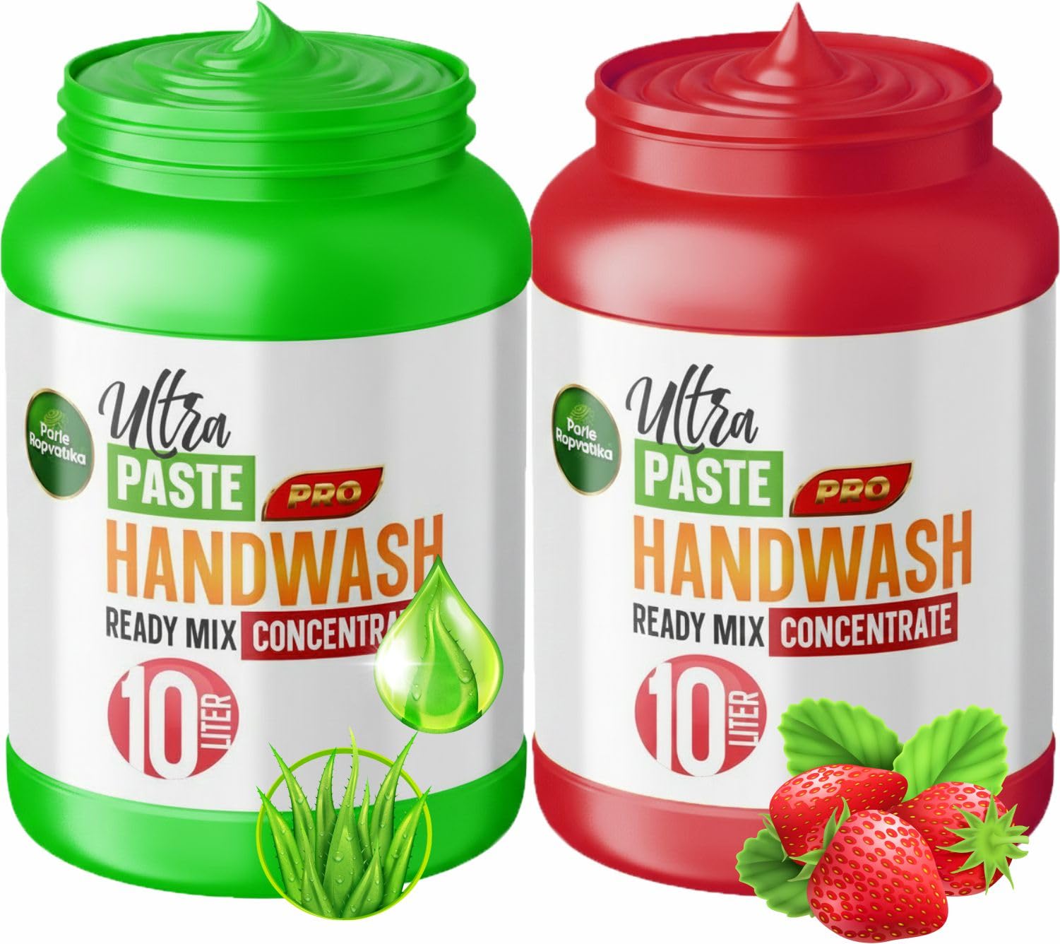 Combo of Pearly Aloevera Handwash & Pearly Strawberry Hand Wash 500gm each (Total 1 kg) Concentrate Makes 10 Liters each (Total 20 Liter) Thick Gel Liquid Hand Wash Soap | Natural Pearl Powder Instant Mix Refill Pack | Rich Foam Moisturizing Concentrate Hand Wash Paste-image-44
