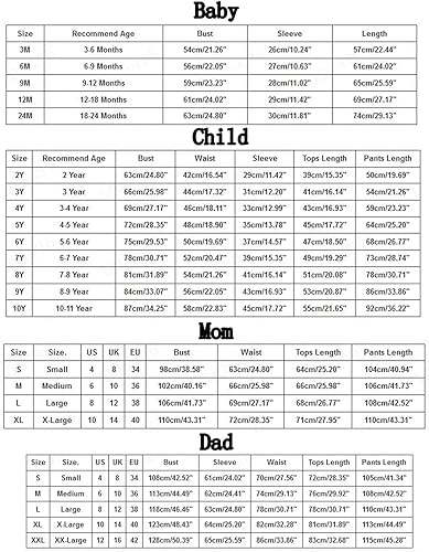 Miniatura 5 de JEGULV Pijamas familiares de Navidad a juego, lindos y divertidos pijamas estampados, trajes de dormir de Navidad a cuadros rojos a juego