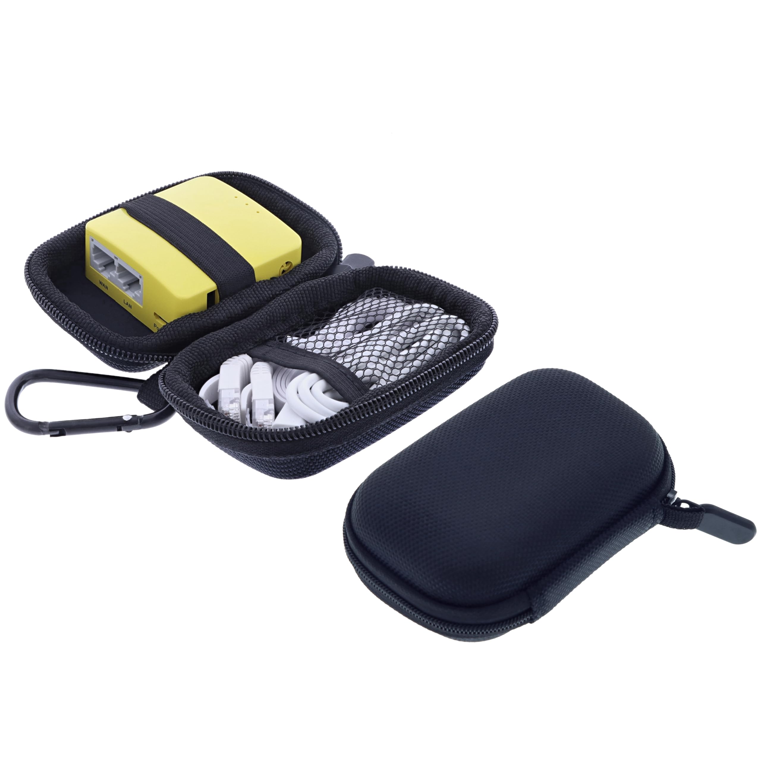 Case Compatible with GL.iNet GL-MT300N-V2 Mini Travel Wireless Pocket Protective Hard Case Storage WiFi Router Shockproof Case Water-Repellent Transport Bag with Carabiner Accessories