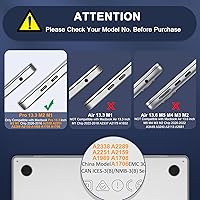 Vista 2 de MOSISO - Funda rígida de plástico con protector para teclado y pantalla, bolsa para MacBook Pro de 13 pulgadas M2 2025/2024/2023/2022-2016, A2338