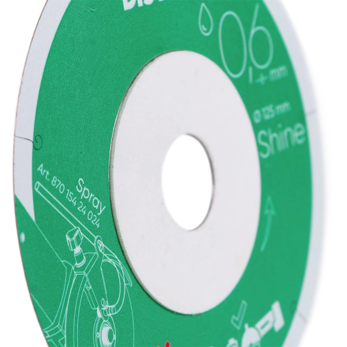 Distar Shine Disco da taglio diamantato, 125 x 0,6 mm, taglio umido per gres porcellanato e ceramica, ultra silenzioso