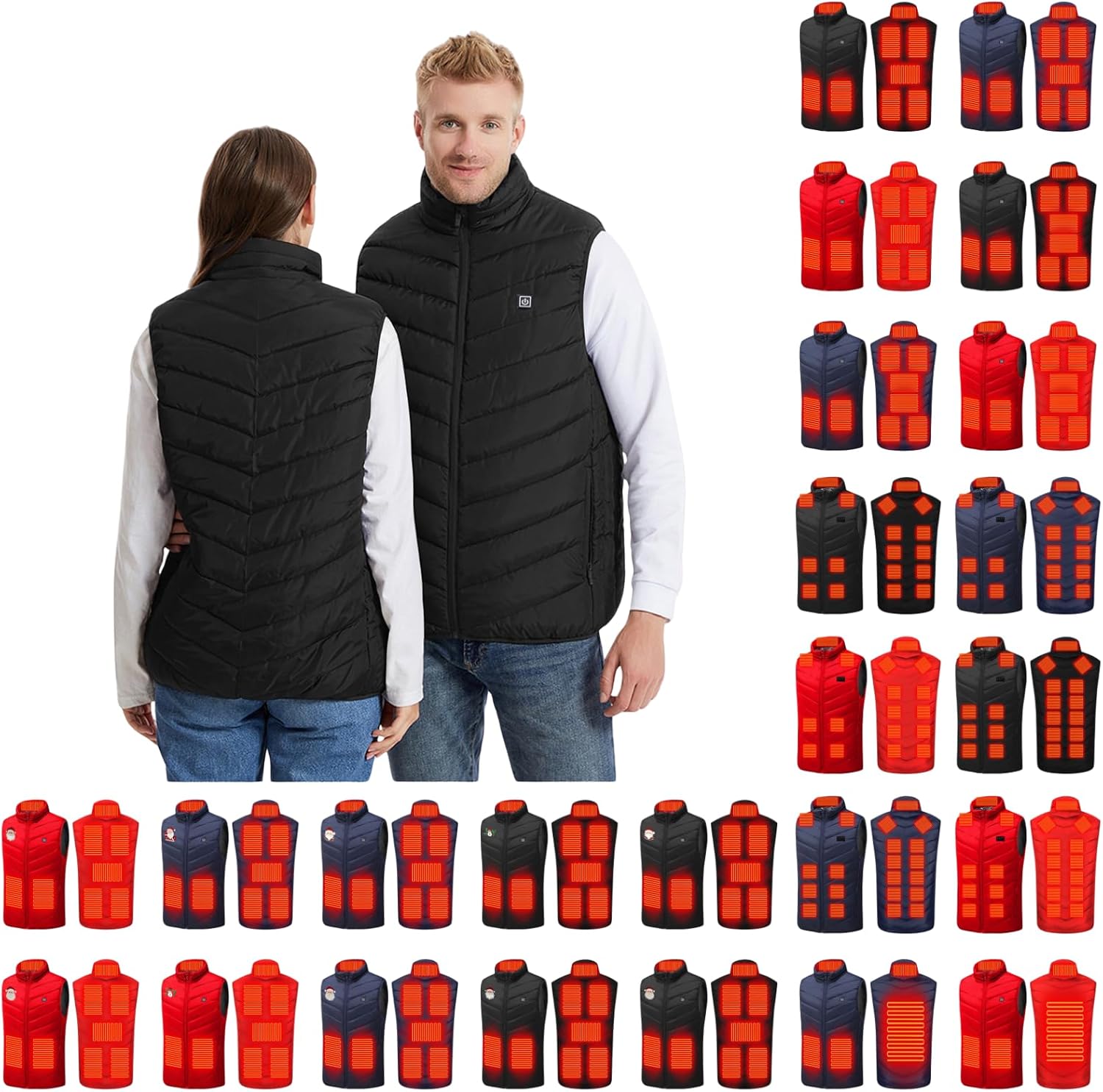 Heated Vest for Women Men Heating Zones Sleeveless Washable Jacket Usb Winter Christmas Outdoor 32 Degrees Coats