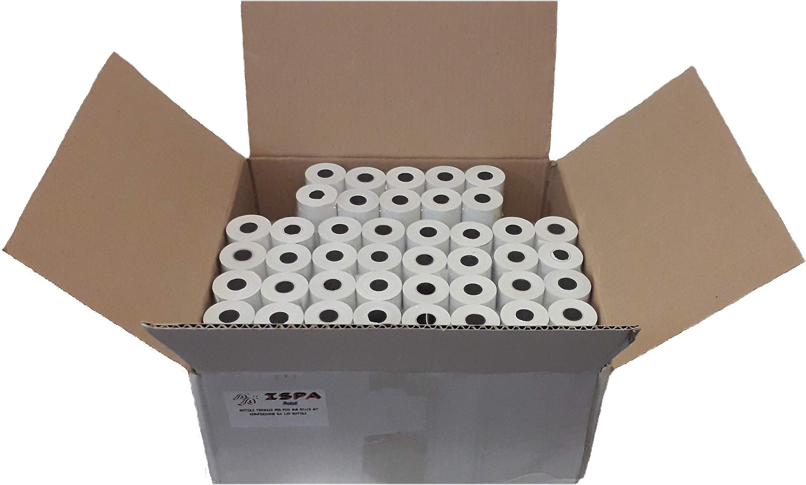 100 Rotoli in Carta Termica per Pos Mm 57x15 Mt