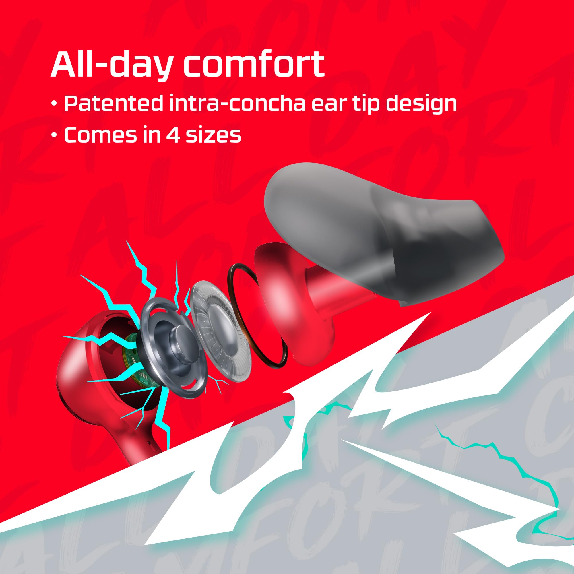 HyperX Cloud Earbuds III S Écouteurs avec câble USB multiplateforme, Son Surround, Coussinets 4 Tailles, Microphone avec Annulation de Bruit, Couleur Rouge