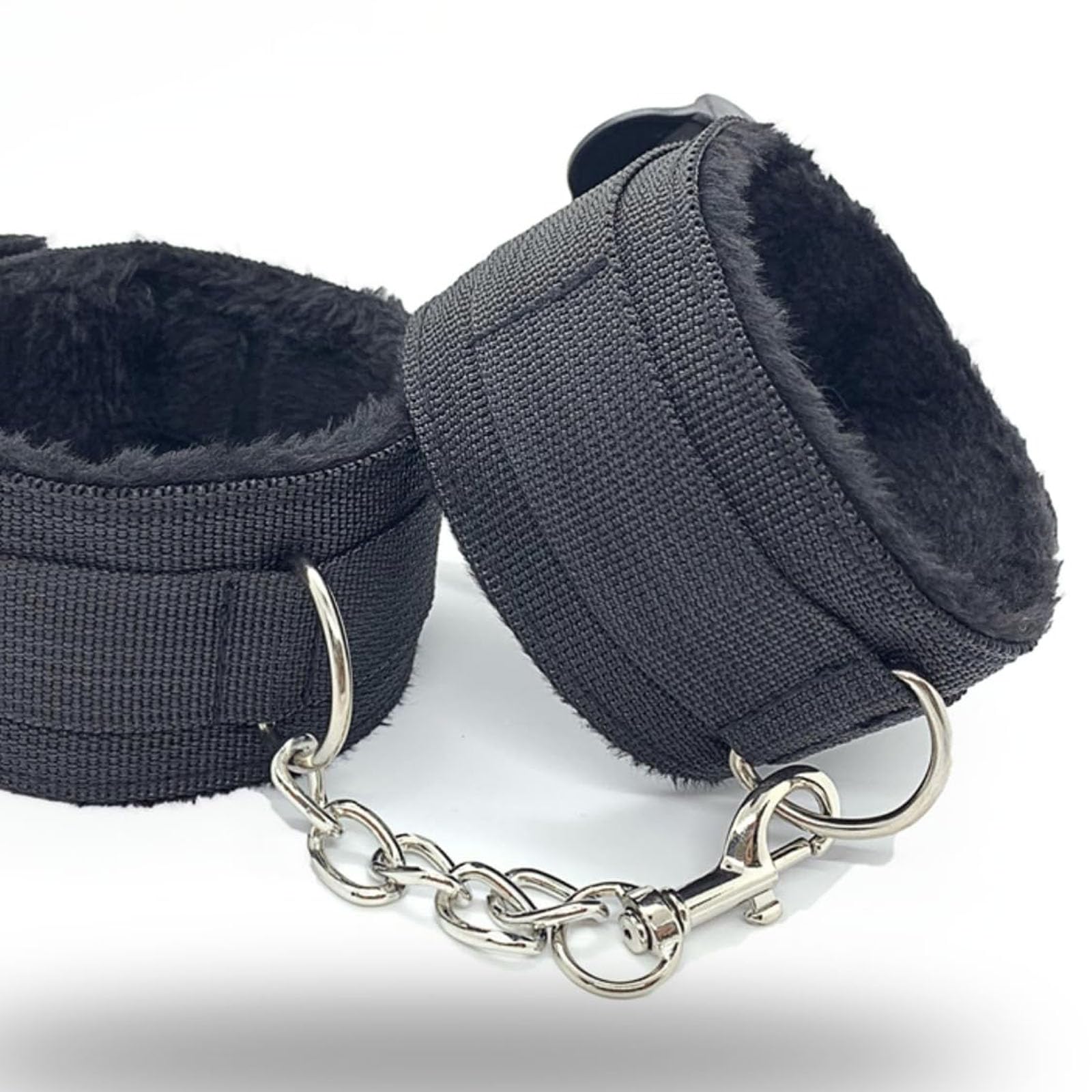 Set di 23 pezzi per bondage multifunzionale, kit di plug anali con cinghie in nylon e peluche BDSM per giochi di allenamento di coppia -LC21ITW (Nero:Z)