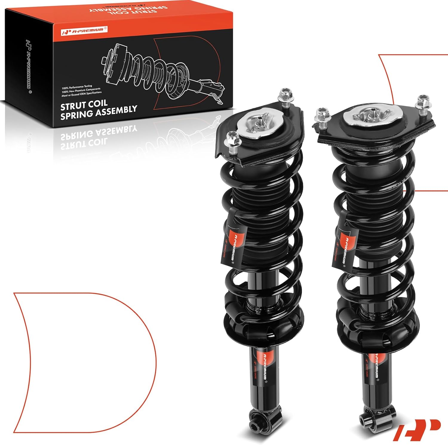 A-Premium Rear Pair (2) Complete Strut & Coil Spring Assembly Compatible with Subaru Outback 2020-2021 2023, 2.5L, Driver and Passenger Side, Replace# 28920626, 28920627