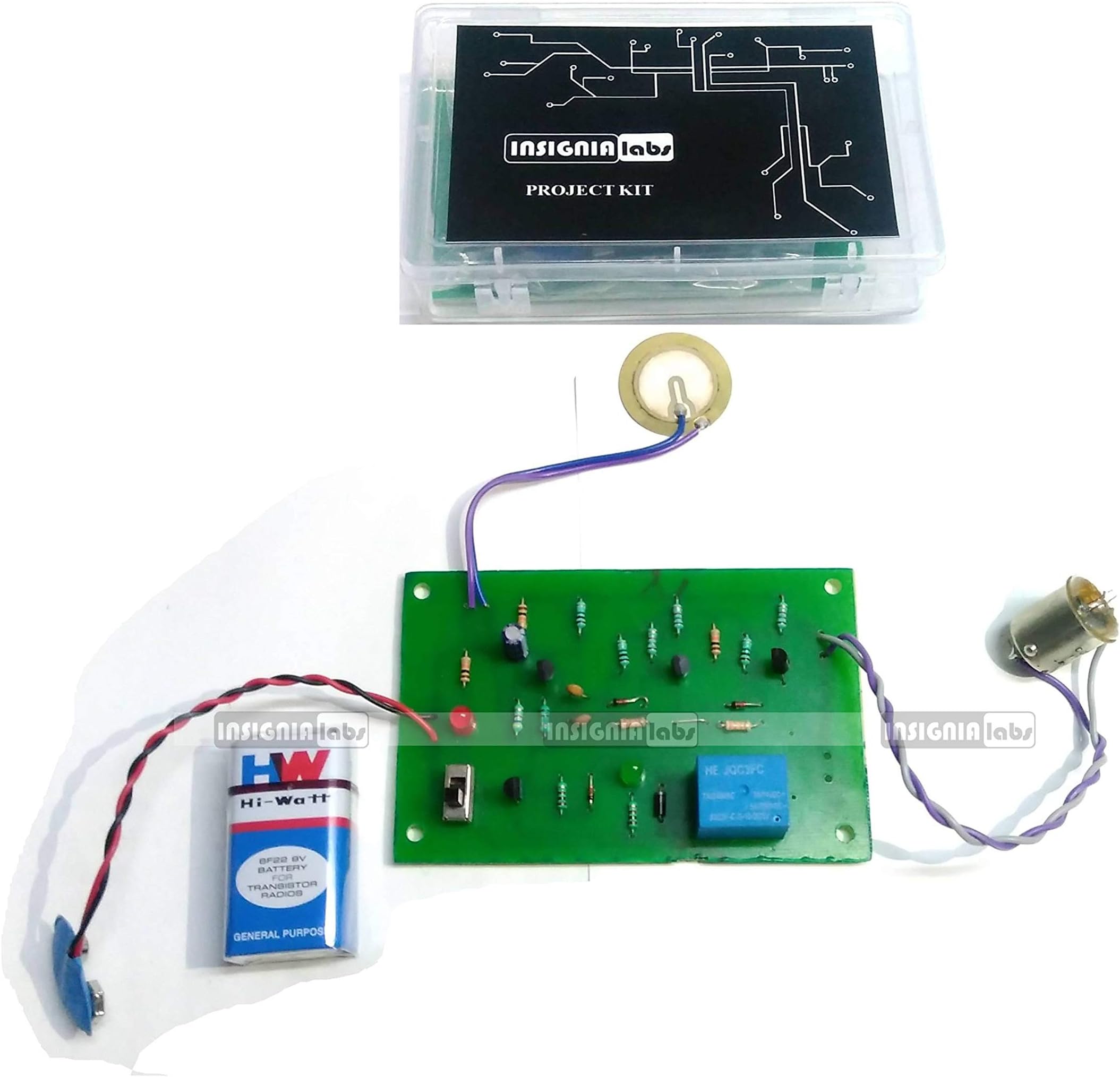 PIEZO Vibration Touch Sensor Based Light/Bulb Control KIT Project - School College Electronic Project