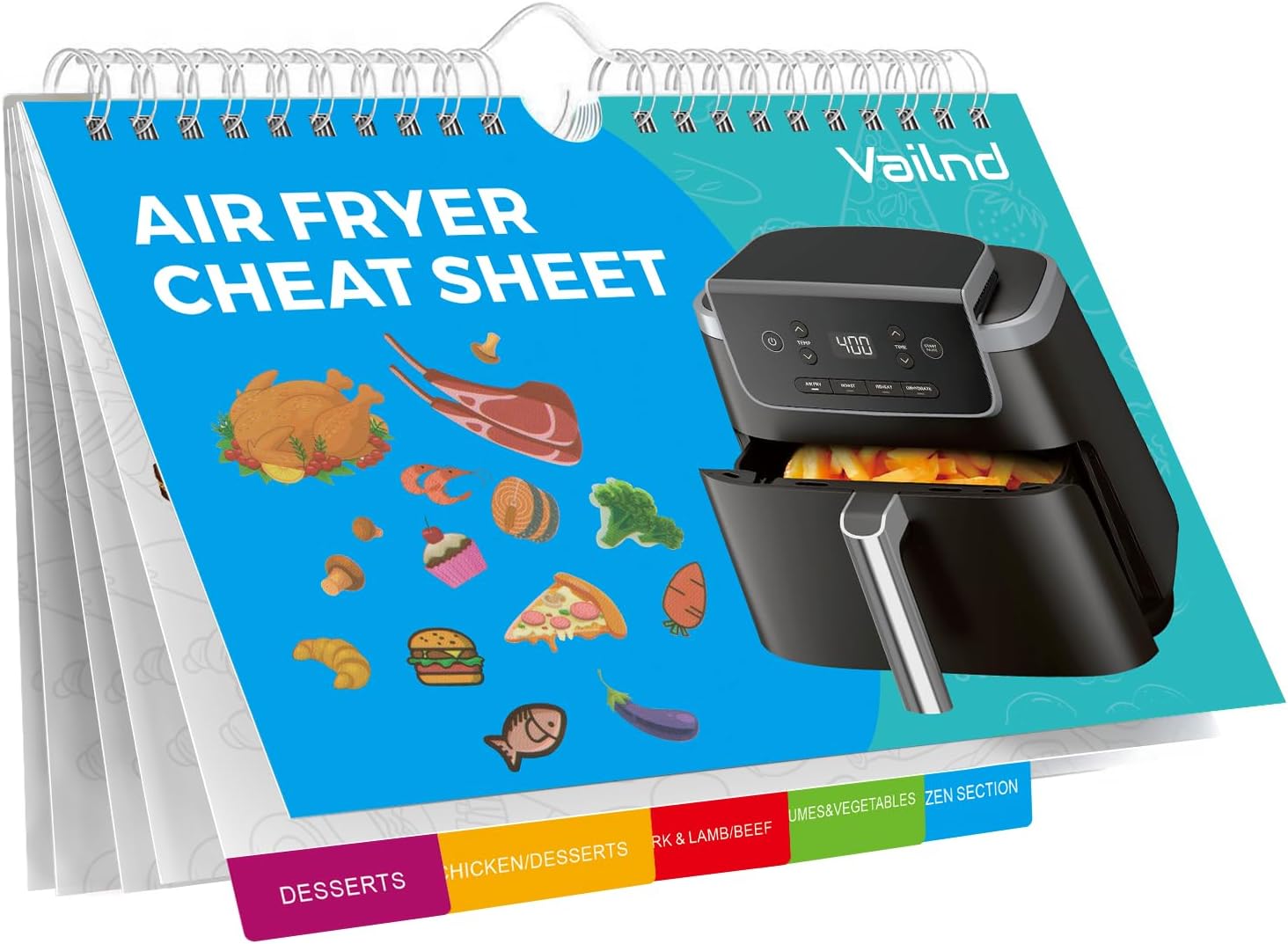 Air Fryer Cheat Sheet Magnets Cooking Guide Booklet – Air Fryer Cooking Guide – Air Fryer Accessories Cookbook Kitchen Gadgets – 2025 Air Fryer Quick Reference Cooking Times Chart for Frying Air Fryer Cheat Sheet Magnets Cooking Guide Booklet – Air Fryer Cooking Guide – Air Fryer Accessories Cookbook Kitchen Gadgets – 2025 Air Fryer Quick Reference Cooking Times Chart for Frying