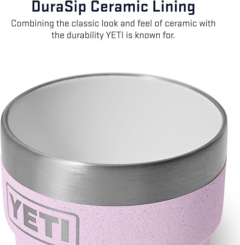 Vista 66 de YETI Rambler - Vaso apilable de acero inoxidable con aislamiento al vacío, vaso para expreso/café, capacidad de 4 onzas, paquete de 2 unidades Blanco