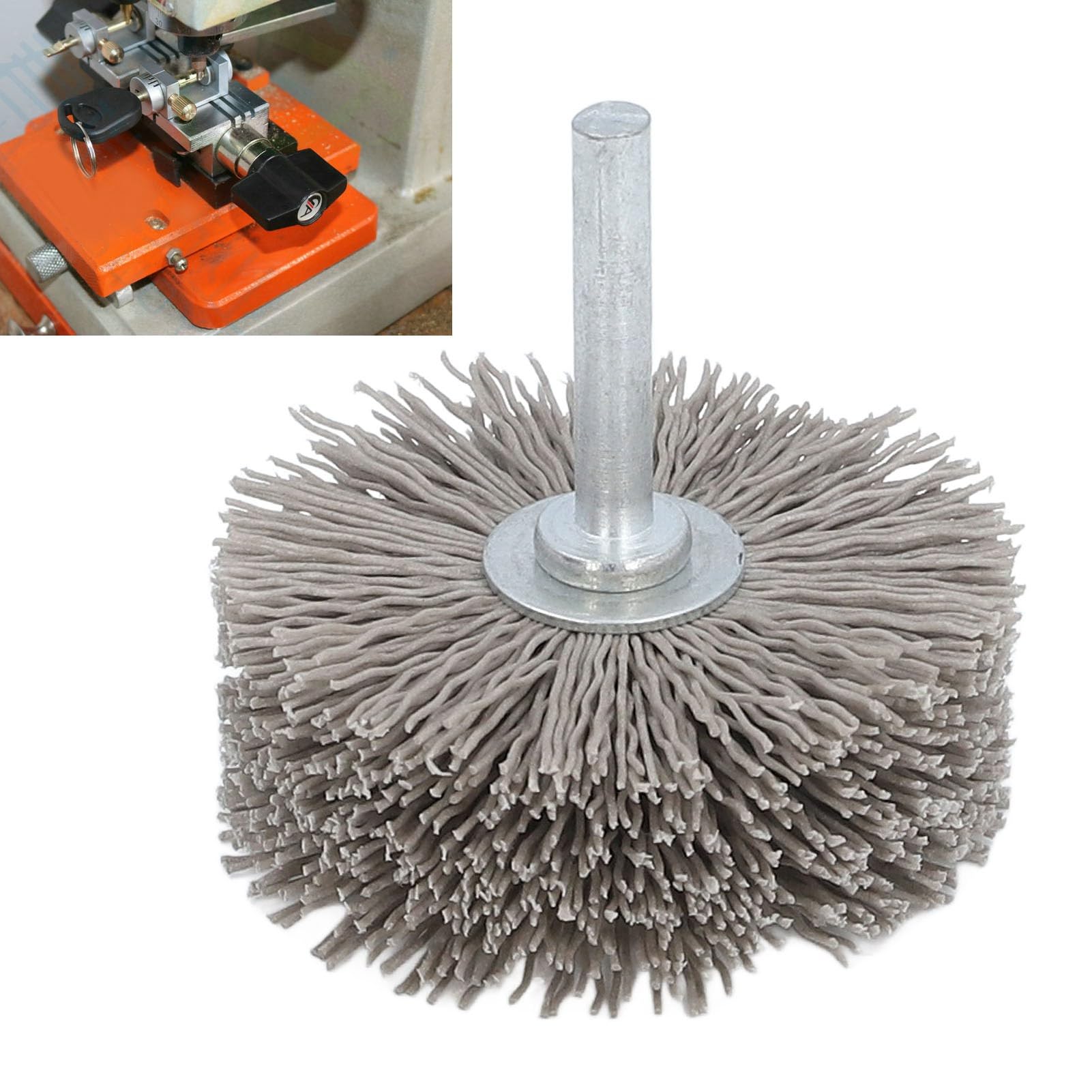 Key Machine Brush Replacement Nylon Stainless Steel for Deburring Industrial Tool US102, Wear , Efficient Burr Removal, Accurate Bristle Positioning, Various