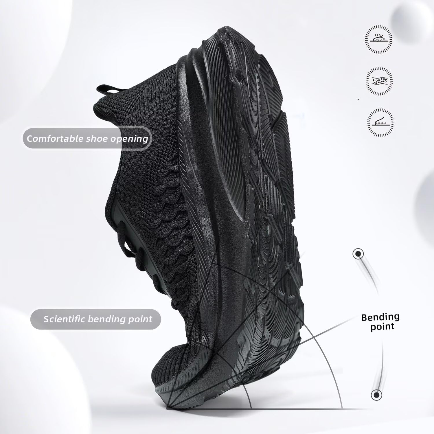 Men's Wide Toe Walking Shoes Casual Trail Running Sneakers Cross-Trainer Tennis Non Slip Athletic Gym Workout Soft Sole - Image 4