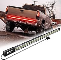 Vista 10 de OPT7 48" Barra de luz LED Redline Parlux de triple fila para puerta trasera con señal de giro secuencial roja - Tira de luz de marco de aluminio