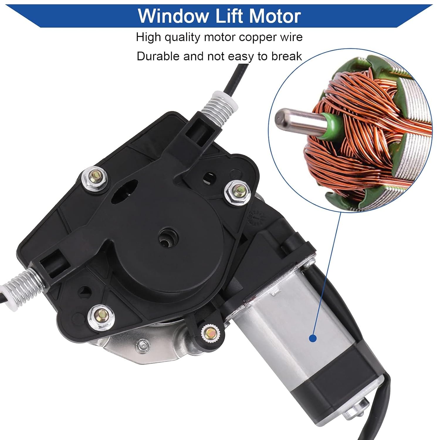 Obaee 741-375 Rear Right Passenger Side Power Window Lift Regulator with Motor Assembly Compatible with 2001-2004 Jeep Grand Cherokee, Replacement OEM 55363284AB