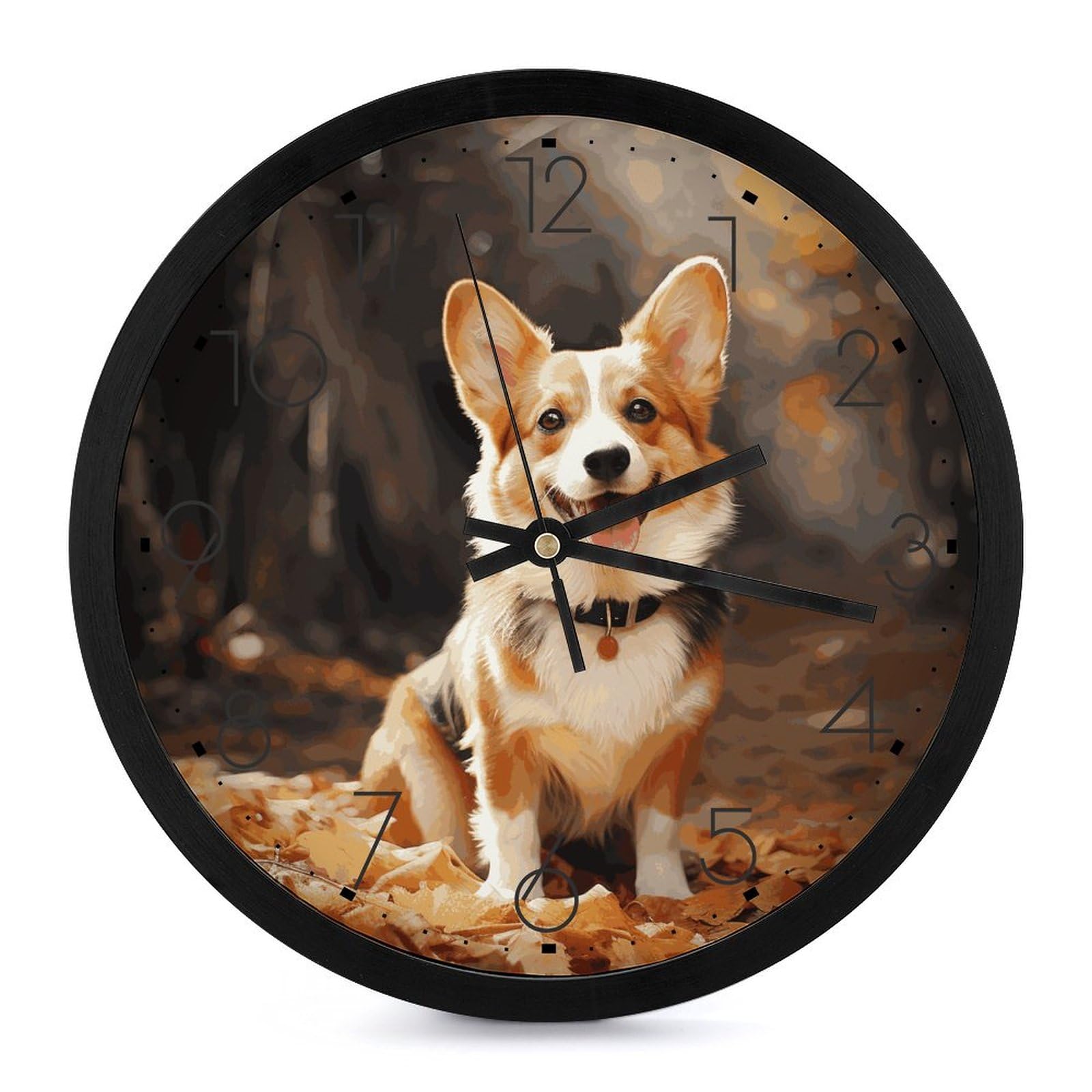 Horloge murale ronde Corgi pour décorer une cuisine familiale ou un salon