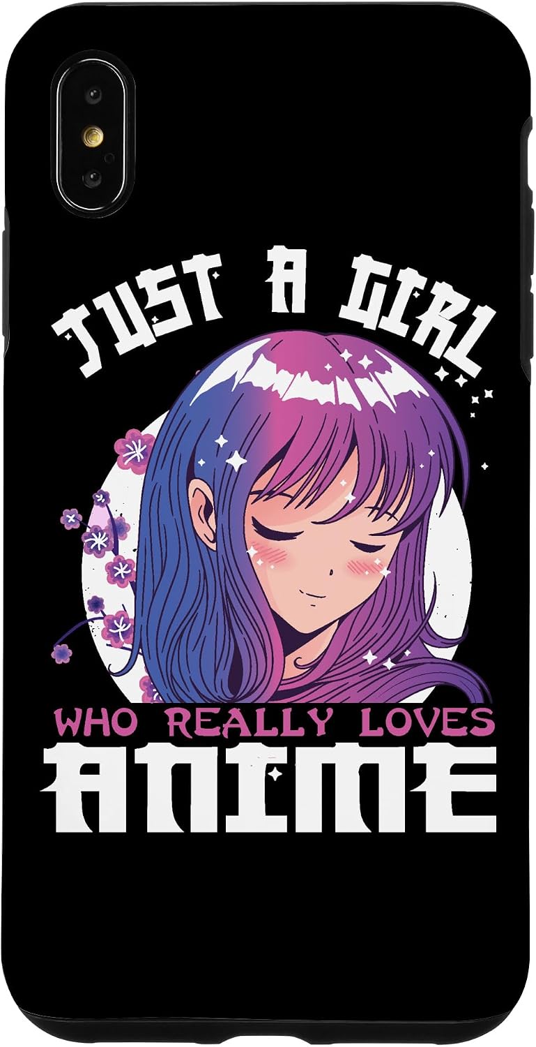 Anime Gifts for Teen Girls Just A Girl Who Loves Anime Case for iPhone XS Max