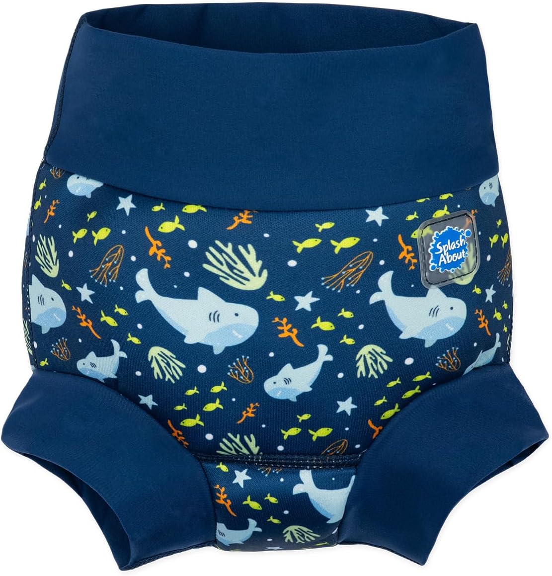 Splash About Happy Nappy Swim Diaper, Shark Reef, 6-12 Months